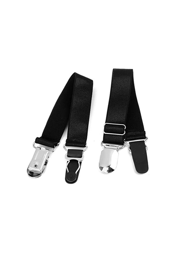 GALPADA 4 Pièces Porte-Jarretelles Élastiques Réglables Clip Bretelles Jambe Jarretière pour Femmes Gaines Attache Corset Tit