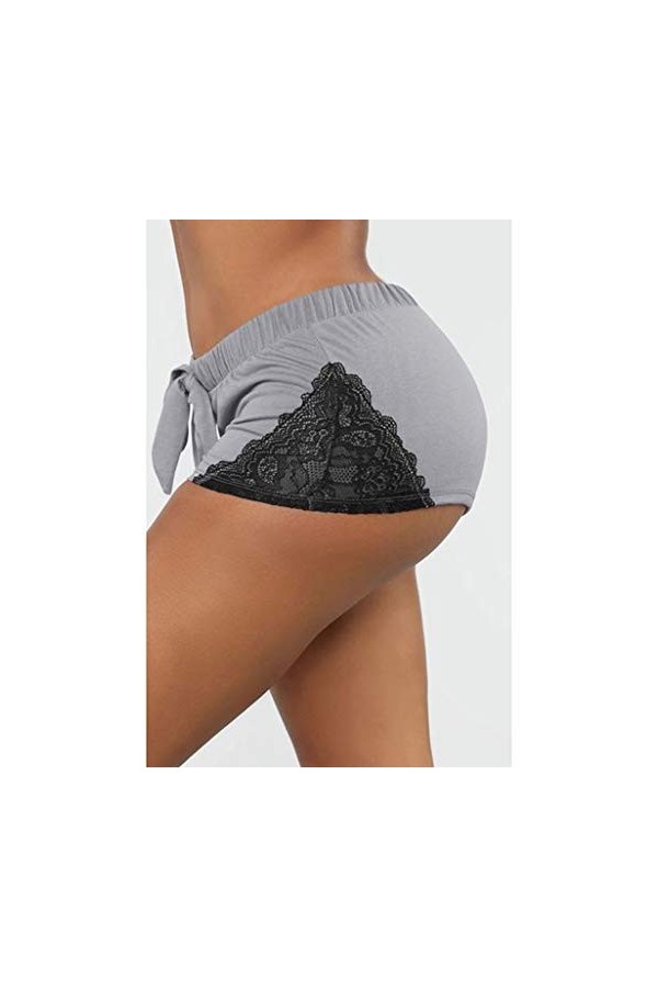 Lingerie avec Porte-jarretelle décontracté serré pour Femmes Sports élastiques Pantalon de Yoga Court à Lacets Lingerie Grand