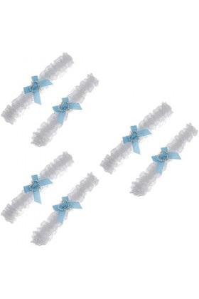 GALPADA 6 Pièces Mariée Dentelle Legband Mariée Cadeau Porte-Jarretelles Mariée Jarretière Strass Tenue Femmes Accessoires Ac