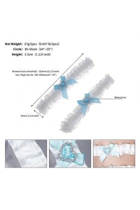 GALPADA 6 Pièces Mariée Dentelle Legband Mariée Cadeau Porte-Jarretelles Mariée Jarretière Strass Tenue Femmes Accessoires Ac