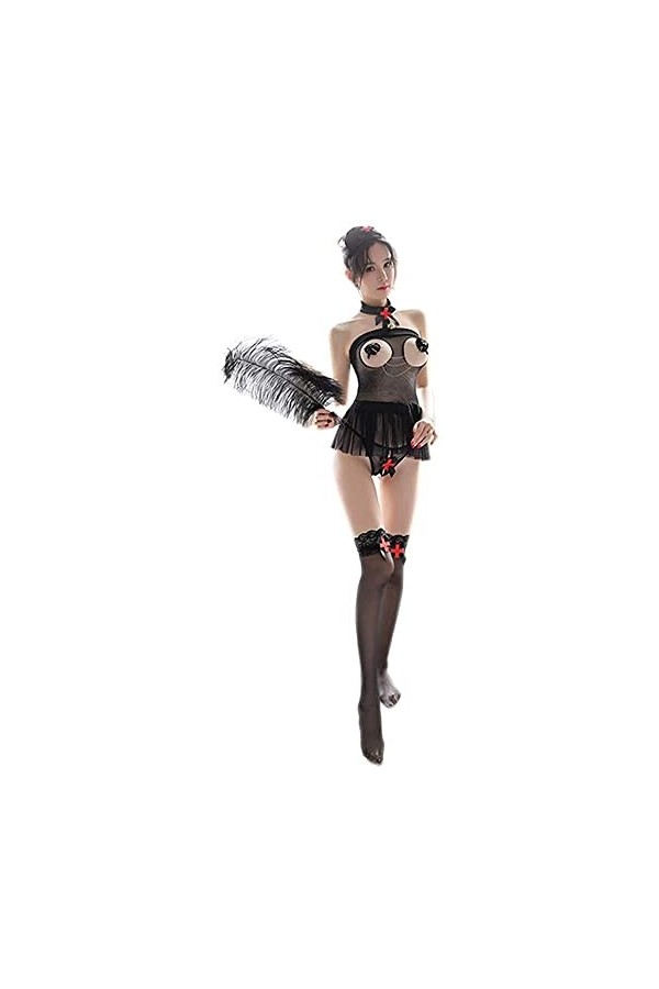 YYAN Cosplay One-Piece Costume Sexy infirmière Uniforme sous-vêtements érotiques sous-vêtements Transparents Temption Uniform