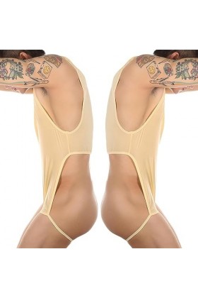 Hommes Sexy Ouvert Entrejambe Combinaison Ouvert Hanche sous-Vêtements Creux sous-Vêtements Dos Nu Combinaison Robe sous-Vête