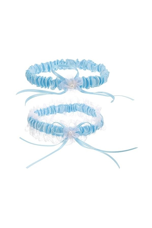 SOIMISS 2 Pièces Noeud Papillon Mariée Ceinture Élastique Anneau De Cuisse Ornements De Jambe Jarretière De Bal Jarretières V