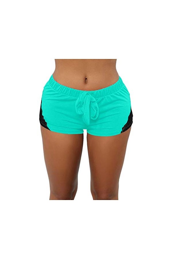 Lingerie avec Porte-jarretelle décontracté serré pour Femmes Sports élastiques Pantalon de Yoga Court à Lacets Lingerie Grand