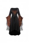 KBOPLEMQ Costume de princesse pour femme - Avec manches trompettes - Robe victorienne - Robe gothique - Pour Halloween et car