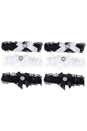 SOIMISS 6 Pcs Jambe Cercle Noir Bretelles Déclaration Ceintures pour Femmes Blanc Taille Ceinture Cuisse Jarretière Jambe Jar