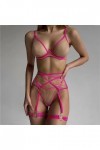 Lingerie Sexy Ensemble Body Femmes Vêtements pour Femmes Sexy Voir à Travers des sous-vêtements de Couleur Unie Soutien-Gorge
