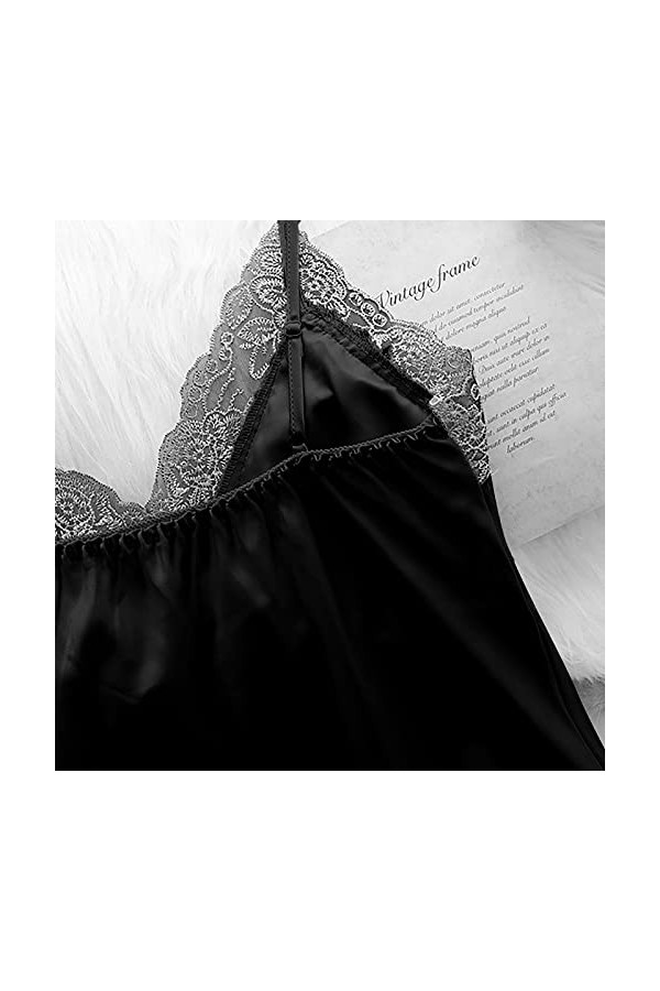 TDEOK Lot de 5 pyjamas sexy en dentelle pour infirmière sexy, Noir , M