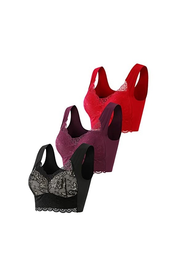 Lingerie Femme Sexy Ensemble Homme Sexy Hot y.2k 3 Pièces Dentelle Soutien-Gorge Plus La Taille Soutien-Gorge Femmes sous-Vêt