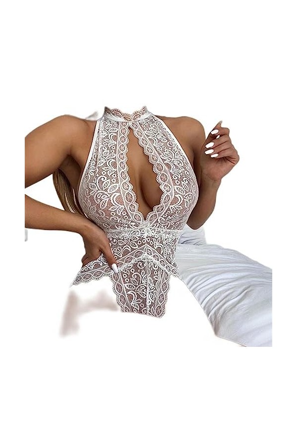 Lingerie Sexy pour Femme Ensemble de Soutien-Gorge sans Couture Costume Dentelle Ouverte Soutien-Gorge s Body Femme Ensemble 