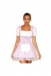 Jowowha Femme Costume Soubrette Lingerie de Nuit Sexy Déguisement Femme de Ménage Servante Maid Manga Robe Evasée Babydoll Ha