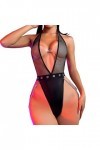 Ensemble Lingerie Fille Ensemble Amusant de sous-vêtements à col en PU avec chaîne Sexy pour Femmes Spicy Girl Lingerie Sexy 