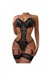 Zannycn Ensemble de lingerie sexy pour femme - Ensemble de sous-vêtements coquins - Tenue érotique pour femme - Lingerie érot
