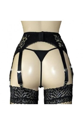 WEITING Femmes Dame Jarretières, Bas en Dentelle Jarretières Sexy Dentelle Taille Haute Jarretière Lingerie Ceinture Jarretel