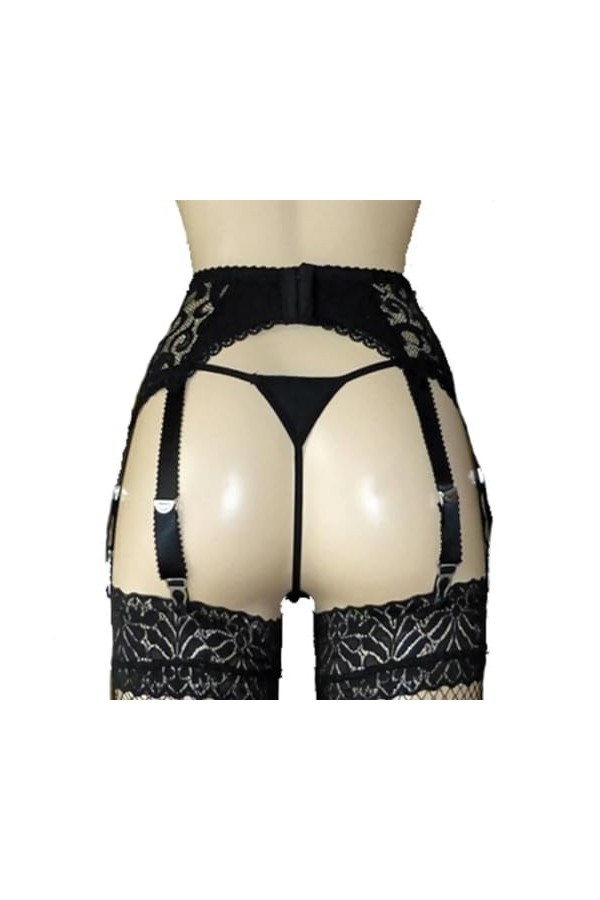 WEITING Femmes Dame Jarretières, Bas en Dentelle Jarretières Sexy Dentelle Taille Haute Jarretière Lingerie Ceinture Jarretel