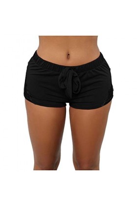 Lingerie avec Porte-jarretelle décontracté serré pour Femmes Sports élastiques Pantalon de Yoga Court à Lacets Lingerie Grand