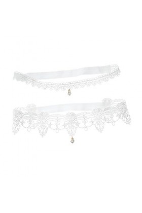 ifundom 2 Pièces Jarretière De Mariée Jarretières De Mariage Médaillons pour Femmes Bas Jarretière en Dentelle Jarretière en 