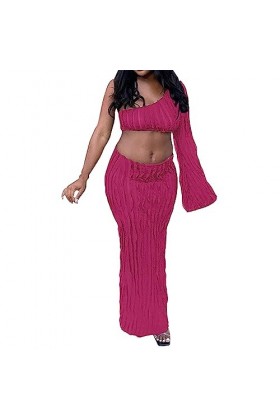 Robe Champagne sexy haut dames costume sac hanche jupe deux pièces ensemble Robe Bustier Violette Black, S 