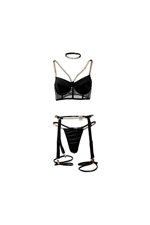 Lingerie Femme Sexy Ensemble Homme Sexy Hot y2*k Femmes Sexy Costume Mignon Sexy Lingerie Ensemble Dentelle à Bretelles Camis