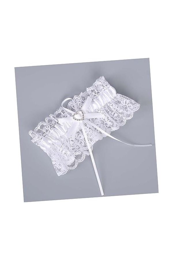 SOIMISS Jarretière pour La Mariée Jarretière De Mariage Strass Dentelle Jarretière Jarretière en Dentelle De Mariée Femmes De