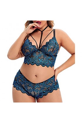 Femme Vêtements De Nuit 2 Pièce Lingerie Sexy Ensemble Sexy sous-Vetements Erotique Ensemble Soutien Gorge et String Dentelle