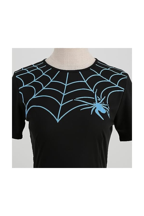 Robe Noir avec Sequins Fleur col en V Manches Longues Impression Sexy Grande Robe trapèze Robe Hiver Rouge Et Blanc Blue, XX