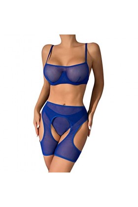 Lingerie Femme Sexy Ensemble Homme Sexy Hot y*2*k Mode féminine Pure Color Bandage Mesh Splicing sous-vêtements Sexy avec des