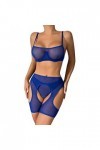 Lingerie Femme Sexy Ensemble Homme Sexy Hot y*2*k Mode féminine Pure Color Bandage Mesh Splicing sous-vêtements Sexy avec des