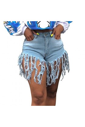 liaddkv Short en jean pour femme - Short court - Short pour femme - Taille dété - Slim Denim - Gland - Regular - Camouflage 