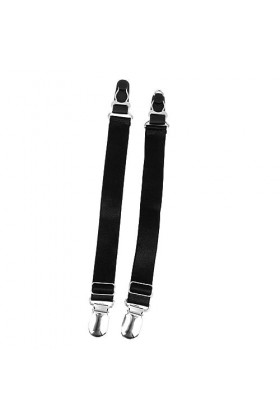 VALICLUD Jarretelles Porte- Réglable avec Boucle À Bec De Canard en Métal avec Porte- pour Femmes Noir 