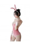 Costume de lapin sexy pour femme - Costume de lapin sexy - Body de cosplay - Fête JK, noir, Taille Unique