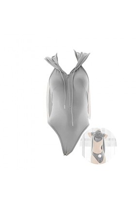 Sexy Lapin Cosplay Lingerie Japonais Anime Hoodie Costume Kawaii Maid Tenue Lolita Fermeture Éclair Bodysuit Oreille de lapin