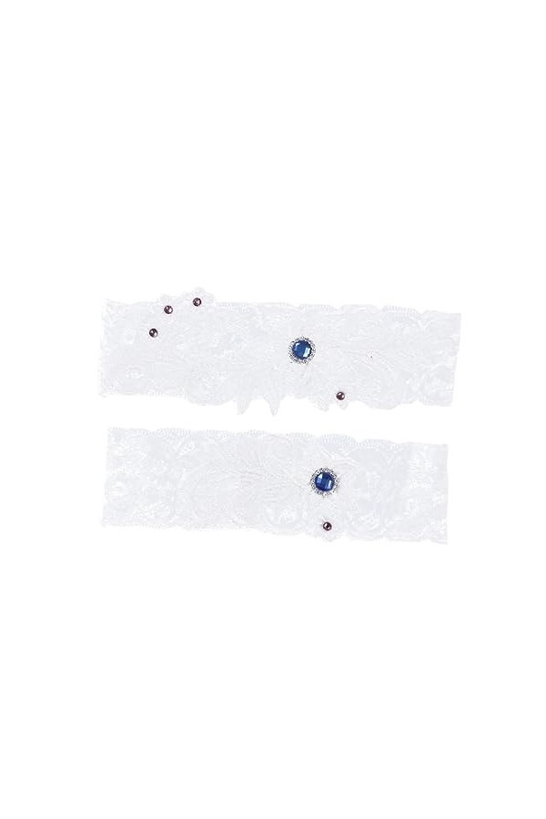 SOIMISS 2 Pièces Ensemble Jarretière De Mariée Bleu Costume De Bal Costume Bleu Jarretière Jarretière De Mariage Floral Dente