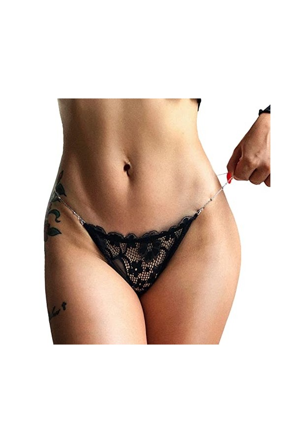 Culotte Sexy Femme, Élégant Lumière pour Femme Culottes Dentelle Lingerie Sexy String String Femme Sexy Chic Culotte Dentelle