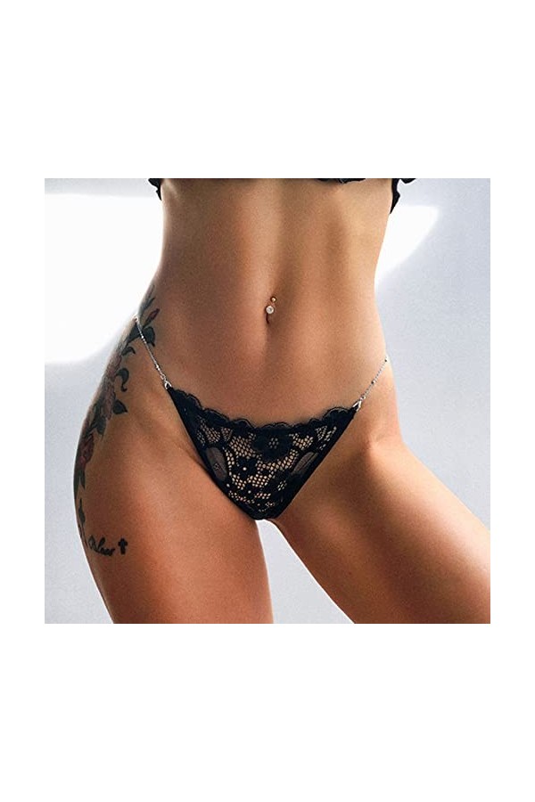 Culotte Sexy Femme, Élégant Lumière pour Femme Culottes Dentelle Lingerie Sexy String String Femme Sexy Chic Culotte Dentelle