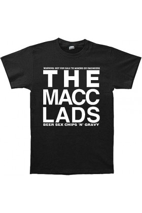haitan Macc Lads Beer and Sex and Chips N Gravy 1985 Album Cover Men T Shirt Black Size XXL