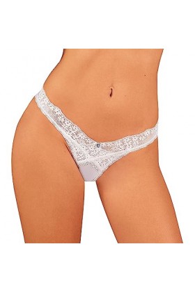 Obsessive String Sexy Dentelle Séduisante Heavenlly Thong, Blanc,M-L