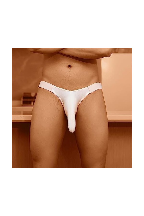 MiDiLi sous-vêtements Sexy pour Hommes String Elephant Bulge Pouch sous-vêtements Jockstraps À Taille Basse Color : Black, S