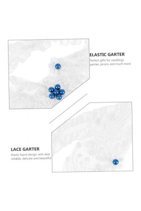 ifundom 1 Paire De Jarretelles en Dentelle Florale Anneaux De Jambe en Dentelle Jarretelles De Mariage en Strass Porte-Jarret