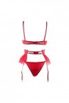 Lingerie Femme Sexy Ensemble Homme Sexy Hot y*2k Femmes Sexy Dentelle Florale Couleur Assortie avec Anneau en Acier Soutien-G