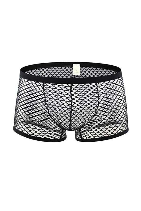 WEITING Lingerie Sexy Hommes Culotte Érotique Section Mince sous-Vêtements Dentelle Bikini Évider Culotte Pantalon-F1,XXXL