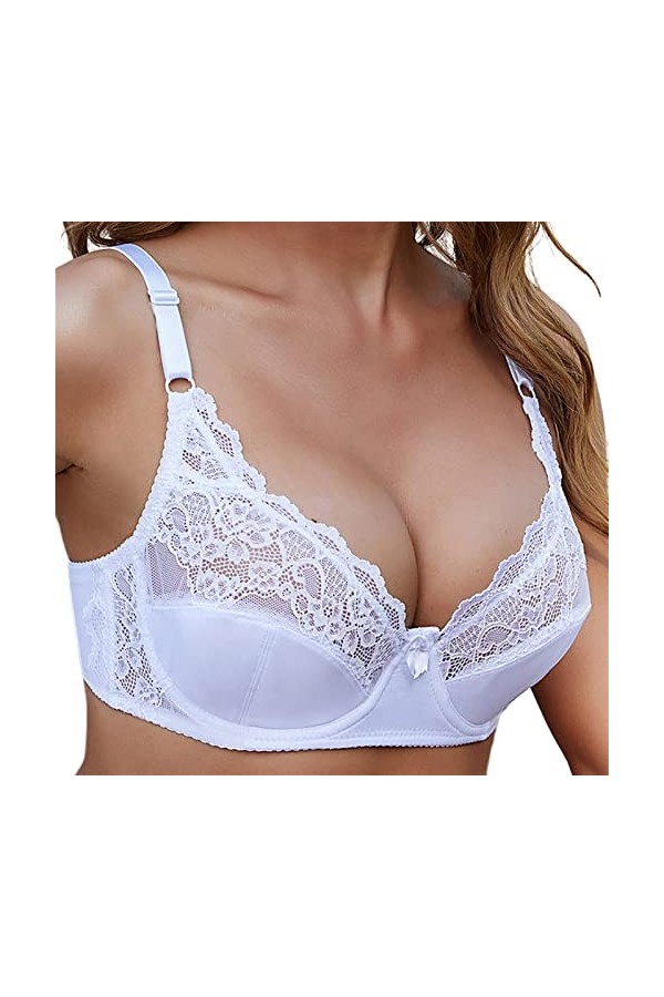 Mode féminine Soutien-Gorge en Dentelle Sexy Push Up Grande Taille Thin Cup Underwire Bra
