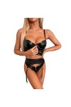 Ensemble Soutien Gorge et String Femme Erotique Lingerie Sexy Ensemble Dentelle Vêtements De Nuit 2 Pièce sous-Vetements Sexy