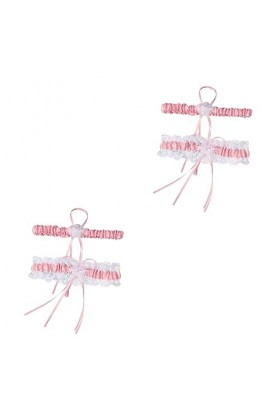 GALPADA 2 Paires pour La Mariée Conception Jarretière Anneau De Fiançailles De Mariage Floral Bowknot Ceintures Beau Décor Tr