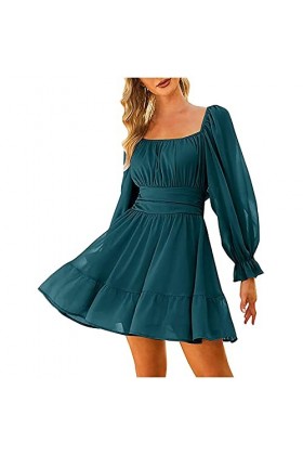 liaddkv Robes dété pour femme - Longueur genou - Robe dété - Longueur genou - Robe courte pour fille - Robe de plage à pois