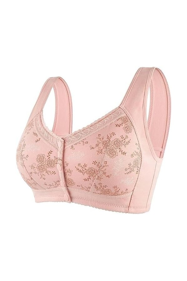 Glamorette Snap Front Bra Femmes âgées,Glamorette Bra for Seniors,Glamorette Bras Front Snaps Seniors Snap Front Bra Color :