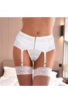Plus Taille Haute Porte-Jarretelles Sexy Lace Ceinture avec 6 Sangle Métal Clip pour Bas sous-vêtements Lingerie