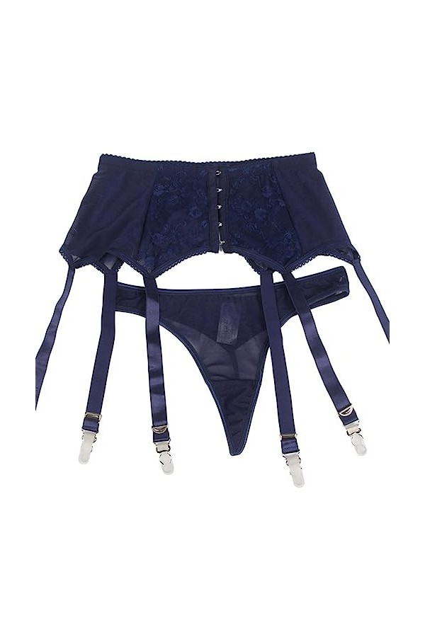 Plus Taille Haute Porte-Jarretelles Sexy Lace Ceinture avec 6 Sangle Métal Clip pour Bas sous-vêtements Lingerie