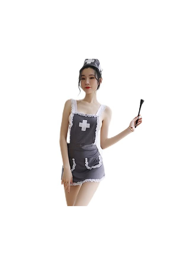 Temptshow Costume dinfirmière sexy pour femme Anime Cosplay Robe Taille unique Blanc1 