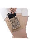 Wsnld 1 pièces Protection des Jambes Femme jambières Anti-Friction téléphone Poche&nbsp;&nbsp;&nbsp;Dentelle Fleurs Haute élasticité Anti-fr